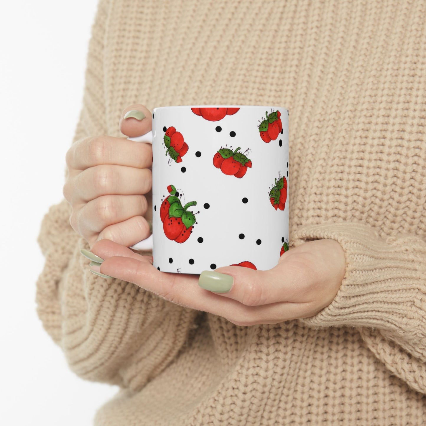 Pin Dots White Cup