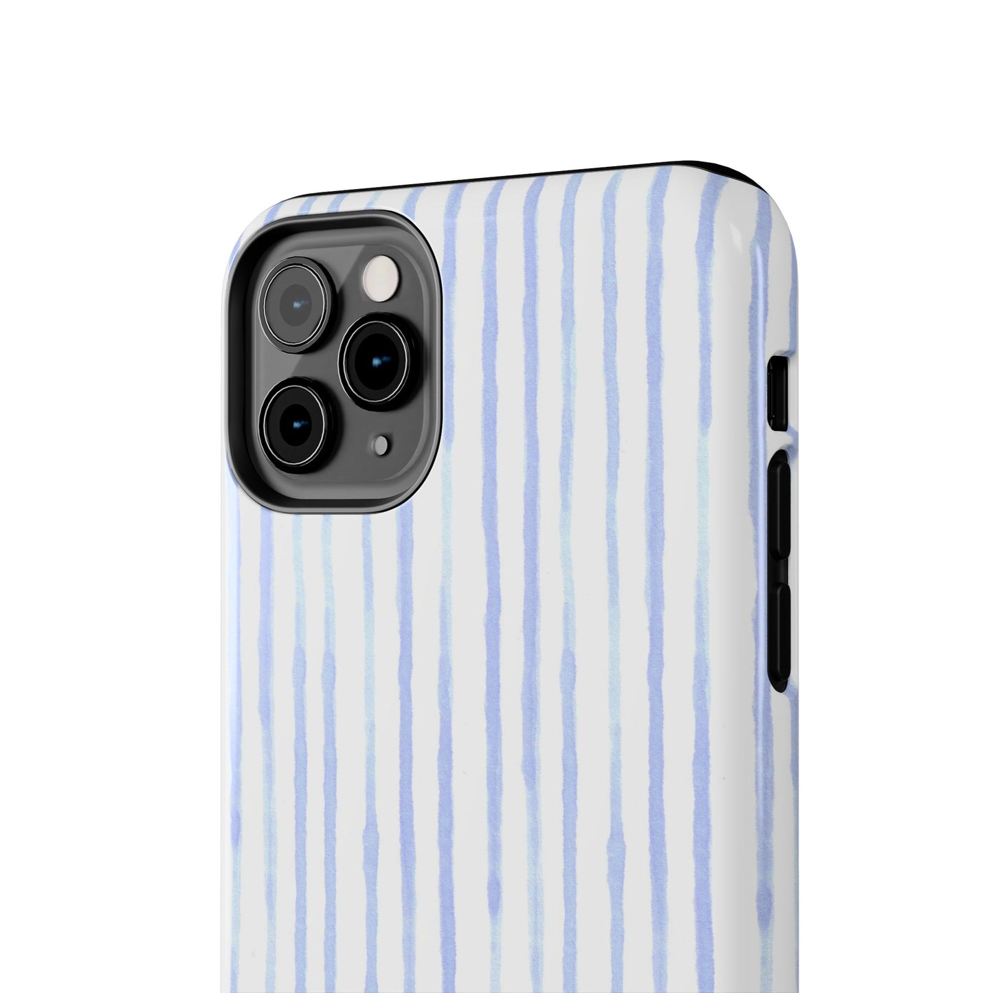 Happy Stripe White / Blue Phone Case