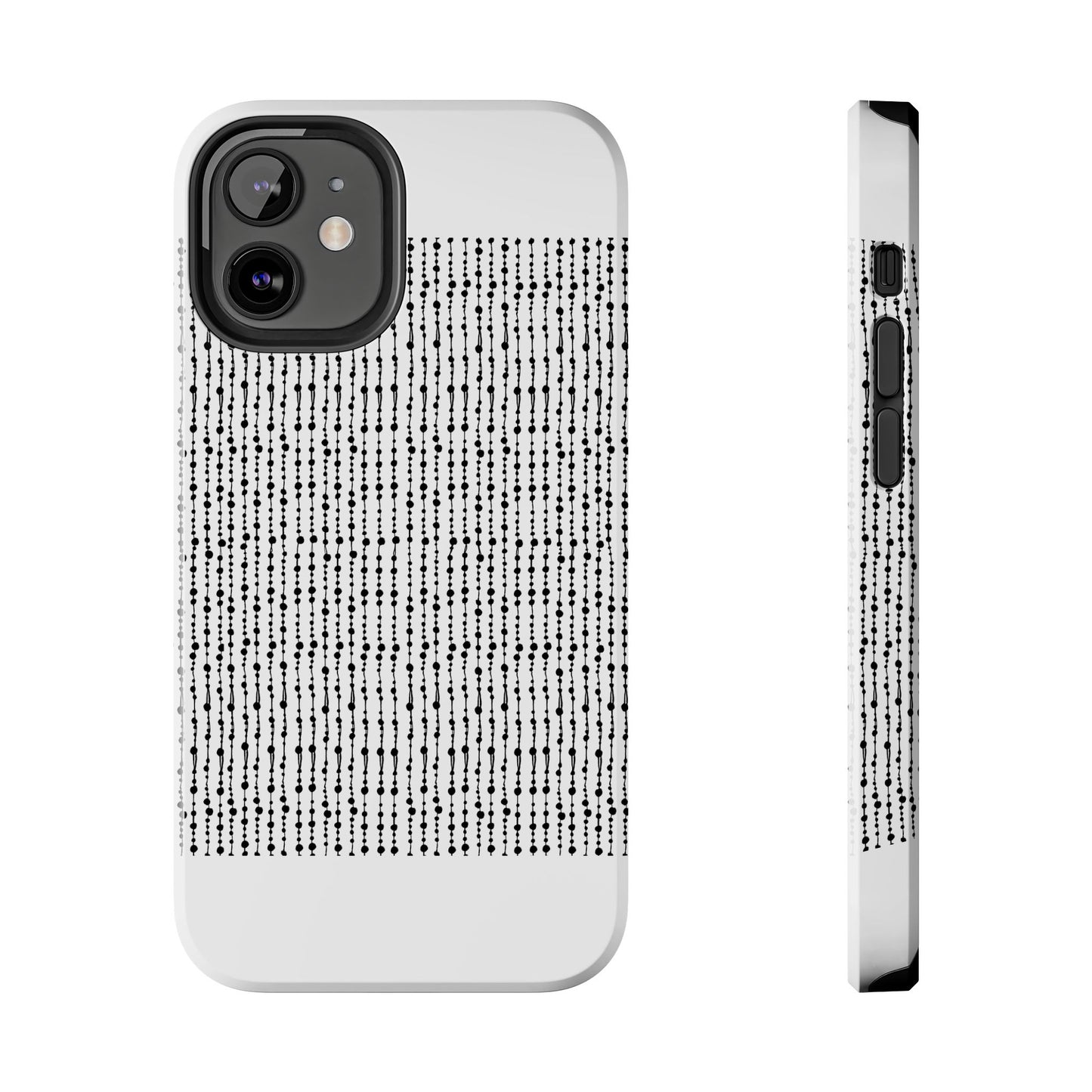 Beaded Curtain White / Black Phone Case