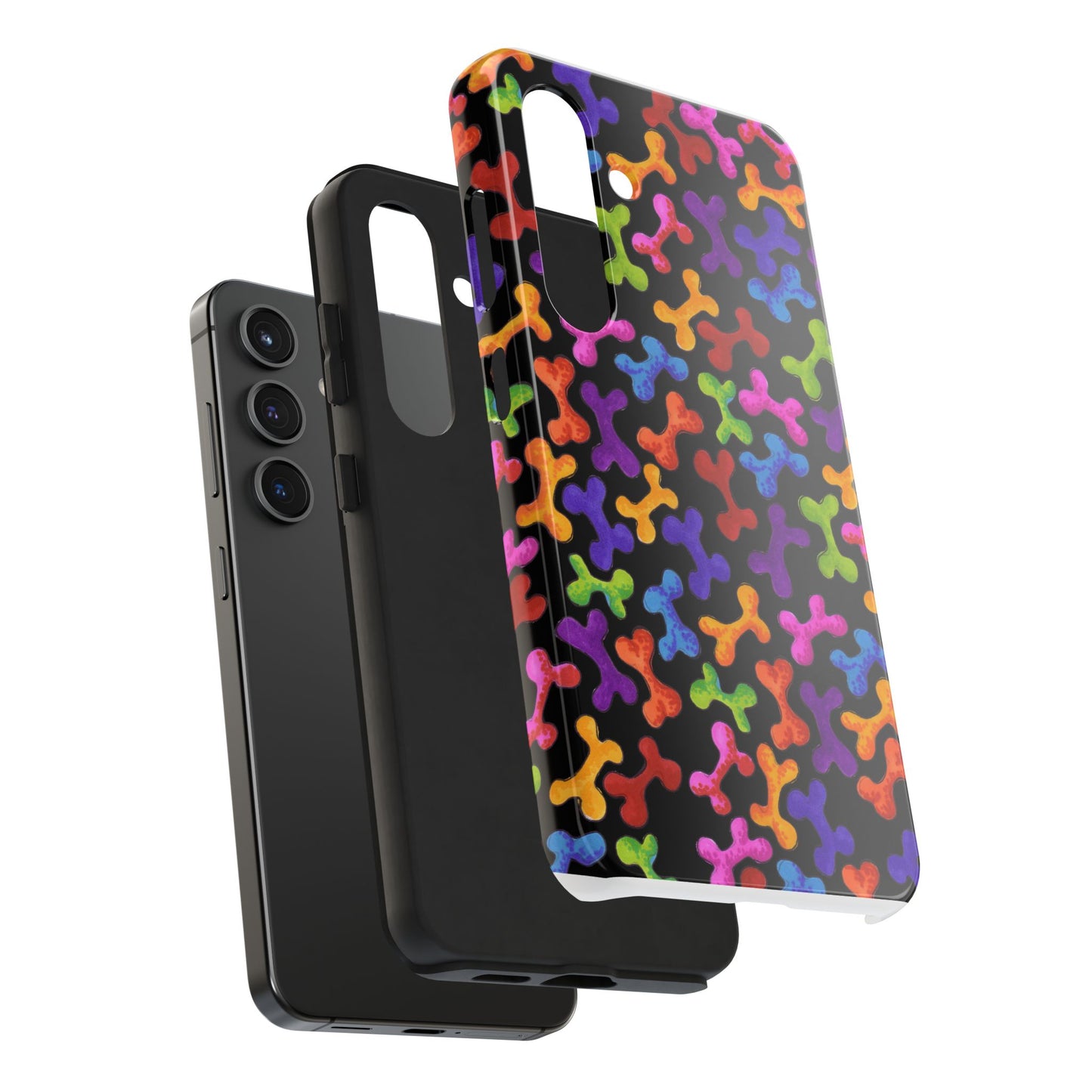 Fancy Bones Black / Multi Phone Case