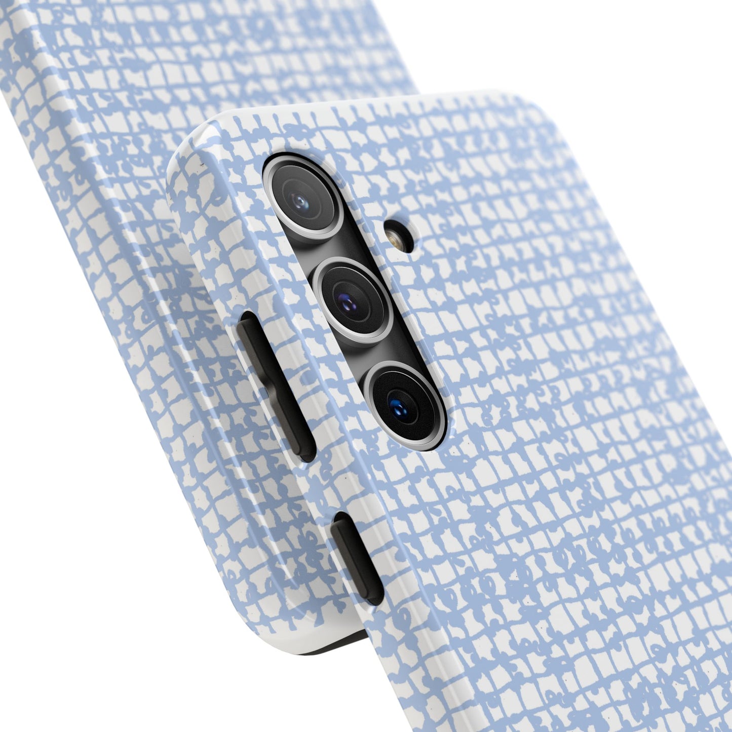 Baby Yarn Check Blue Phone Case
