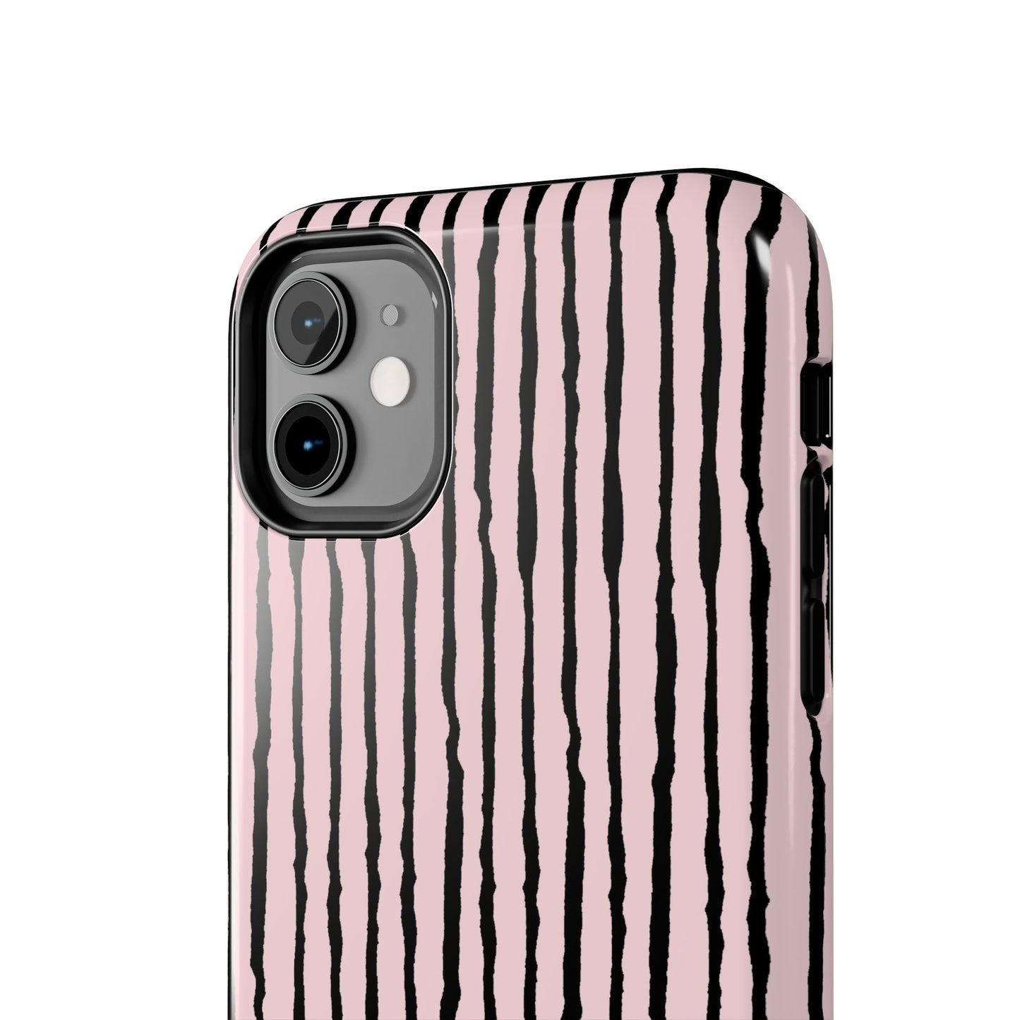 Sorta Stripe Light Pink / Black Phone Case
