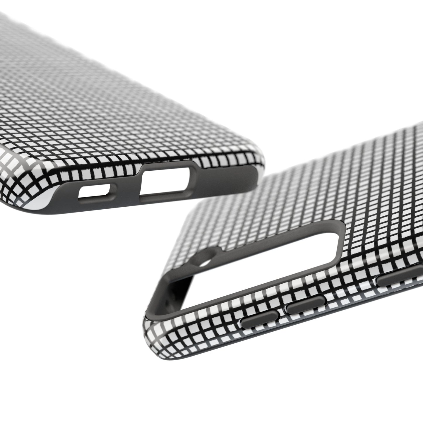 Gingham Black / White Phone Case