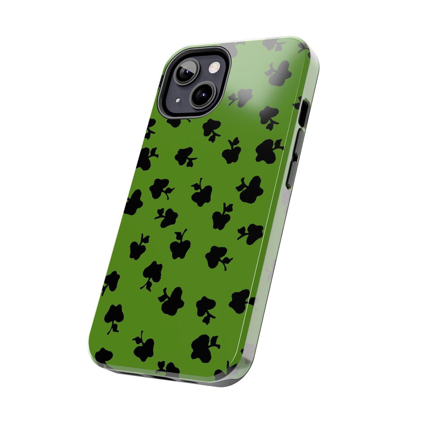 Happy Apples Green / Black Phone Case