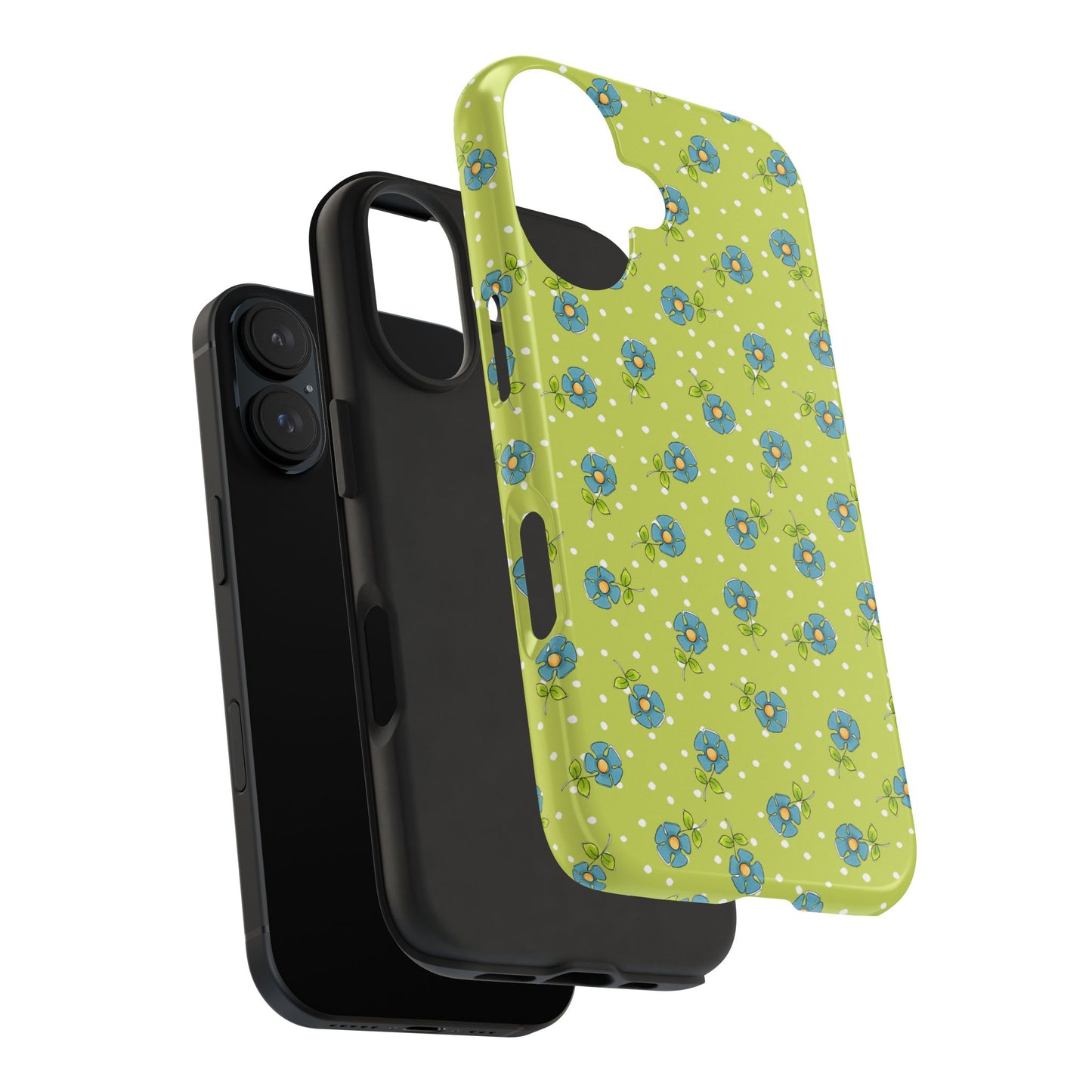 Daisy Dots Green Phone Case