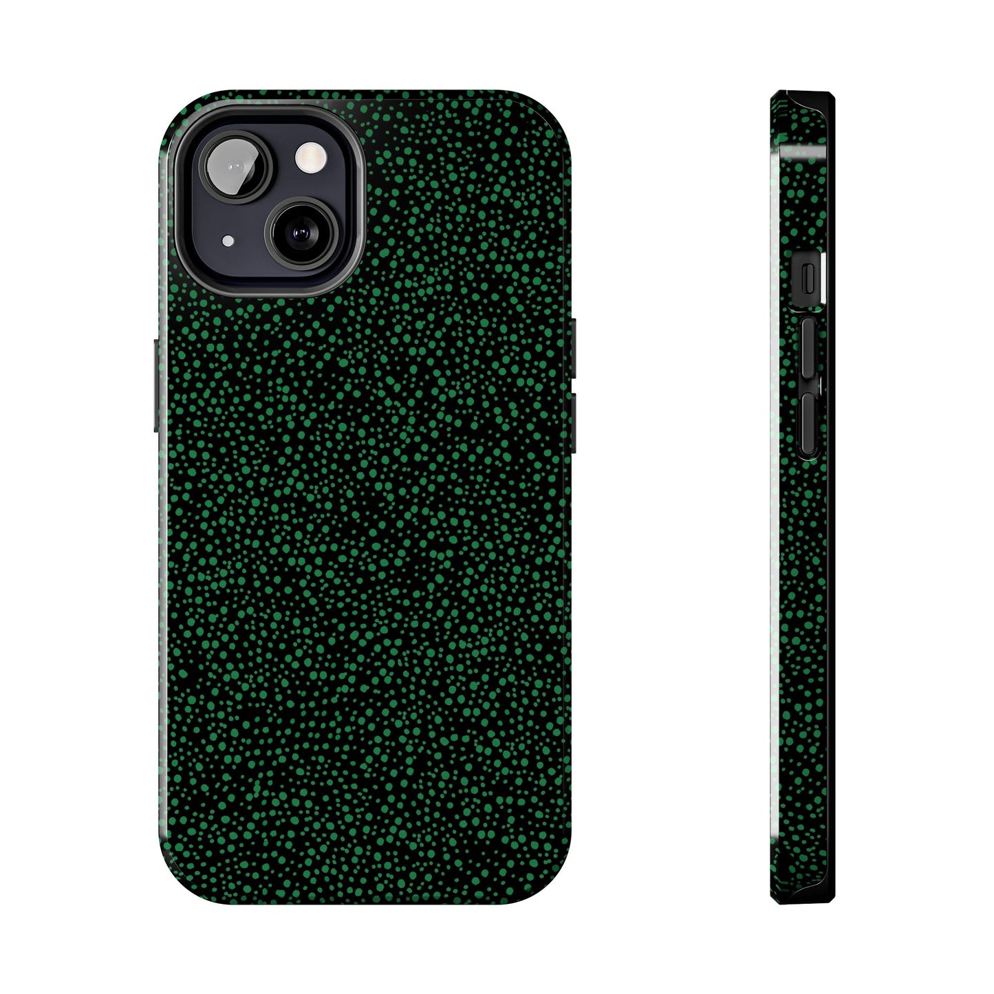 Confetti Black / Green Phone Case