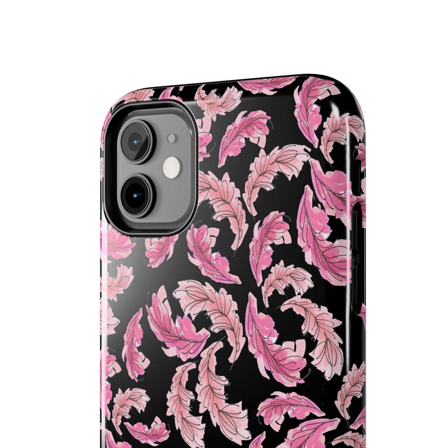 Flam Feathers Black Phone Case