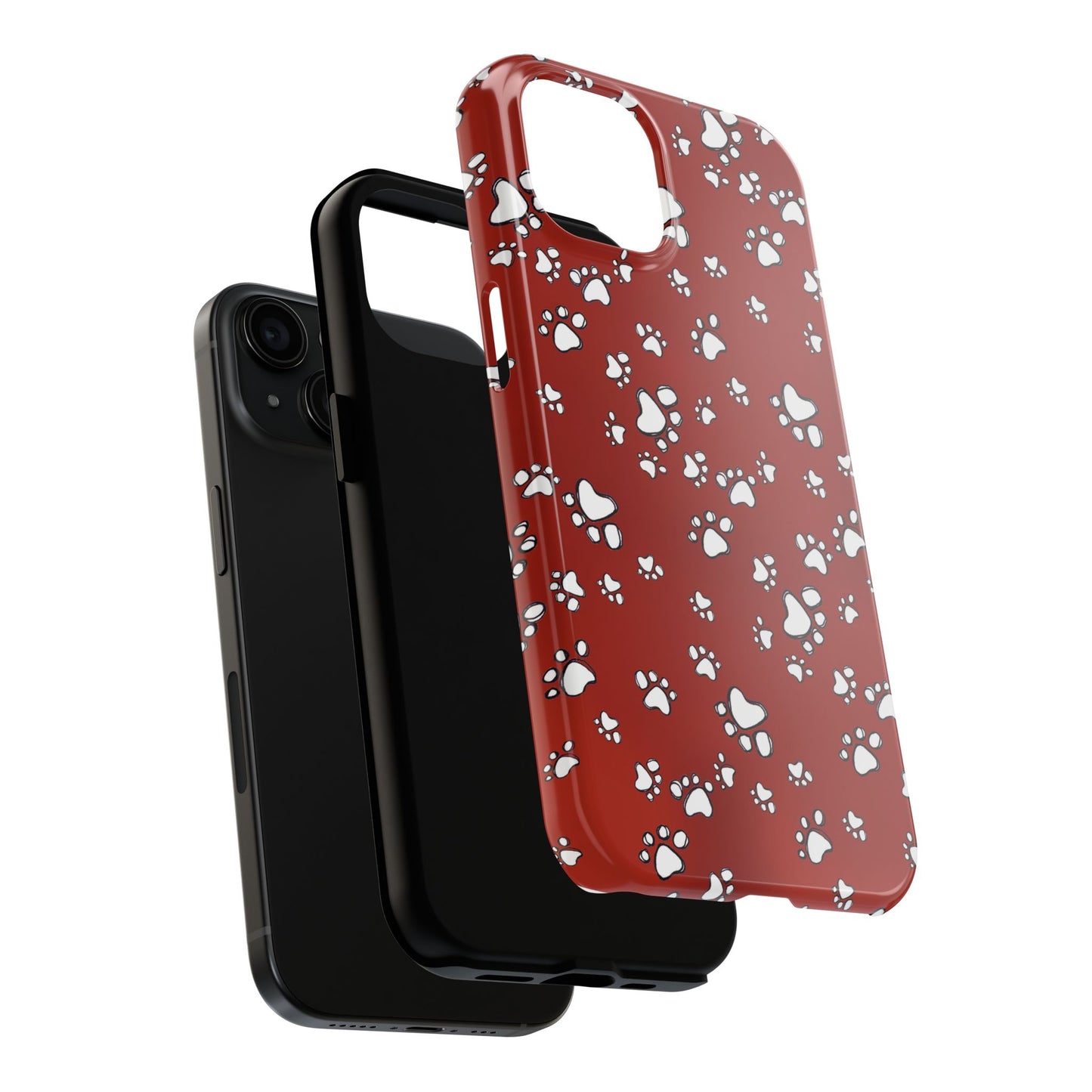Paw Flakes Red Phone Case
