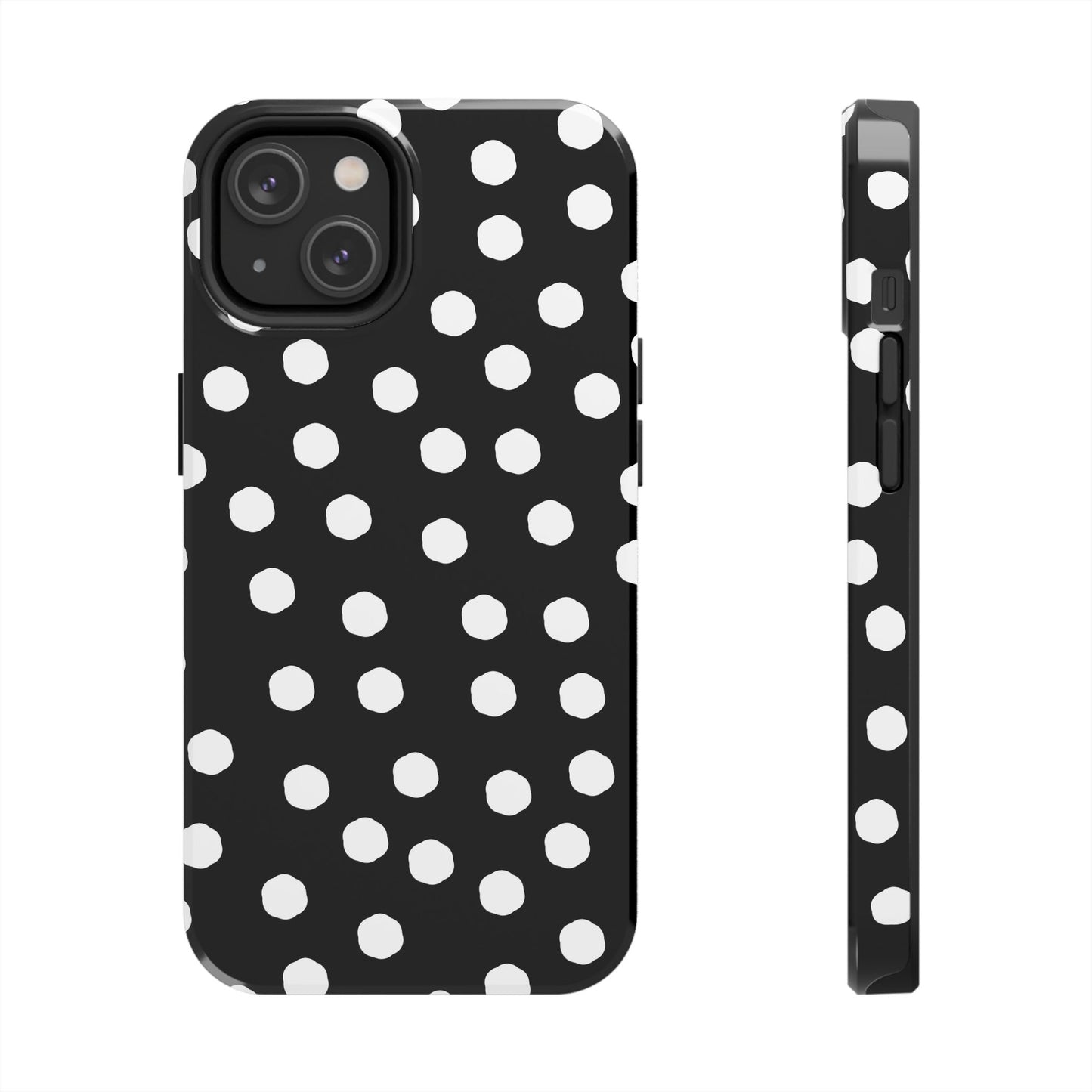 Jumbo Dots Black / White Phone Case