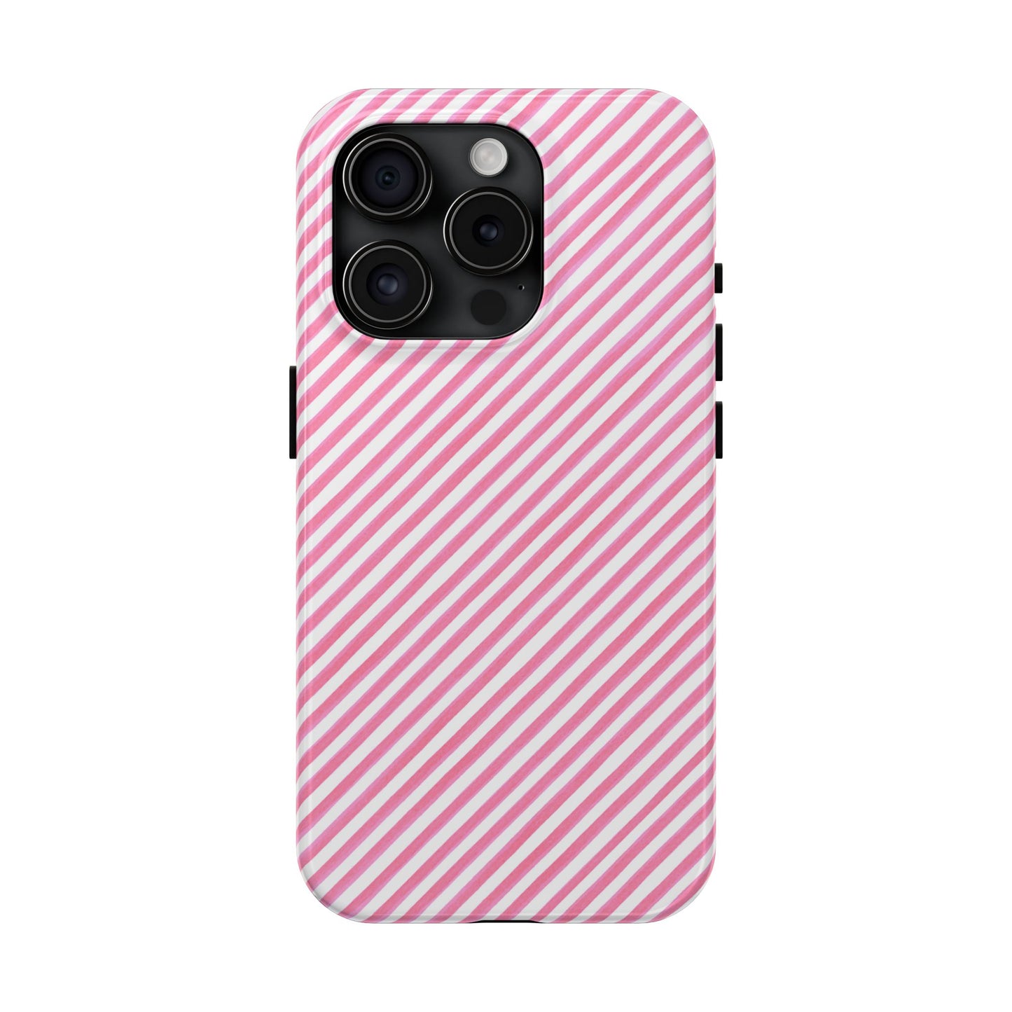 Bias Stripe Pink / White Phone Case