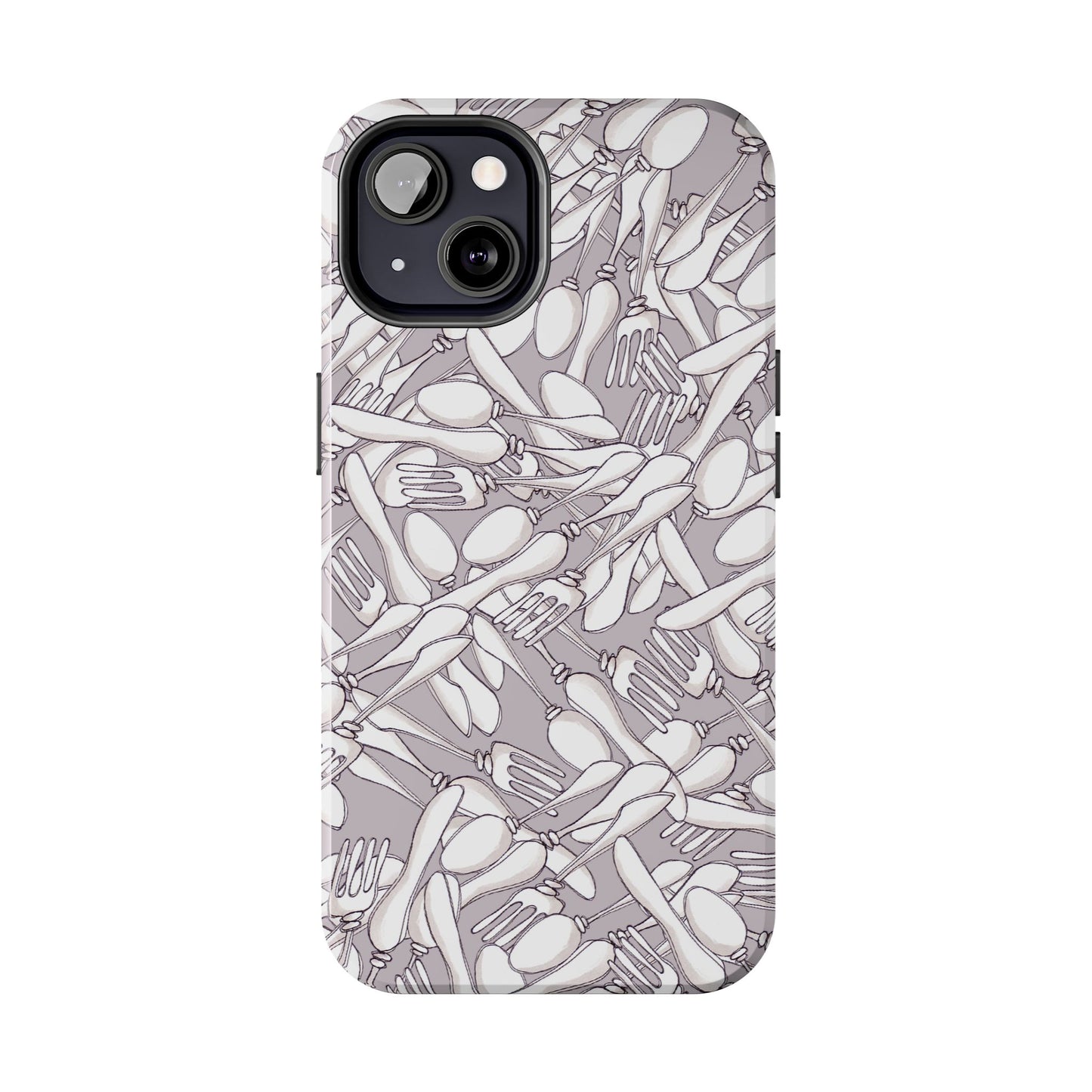 Silverware Wars Silver Phone Case