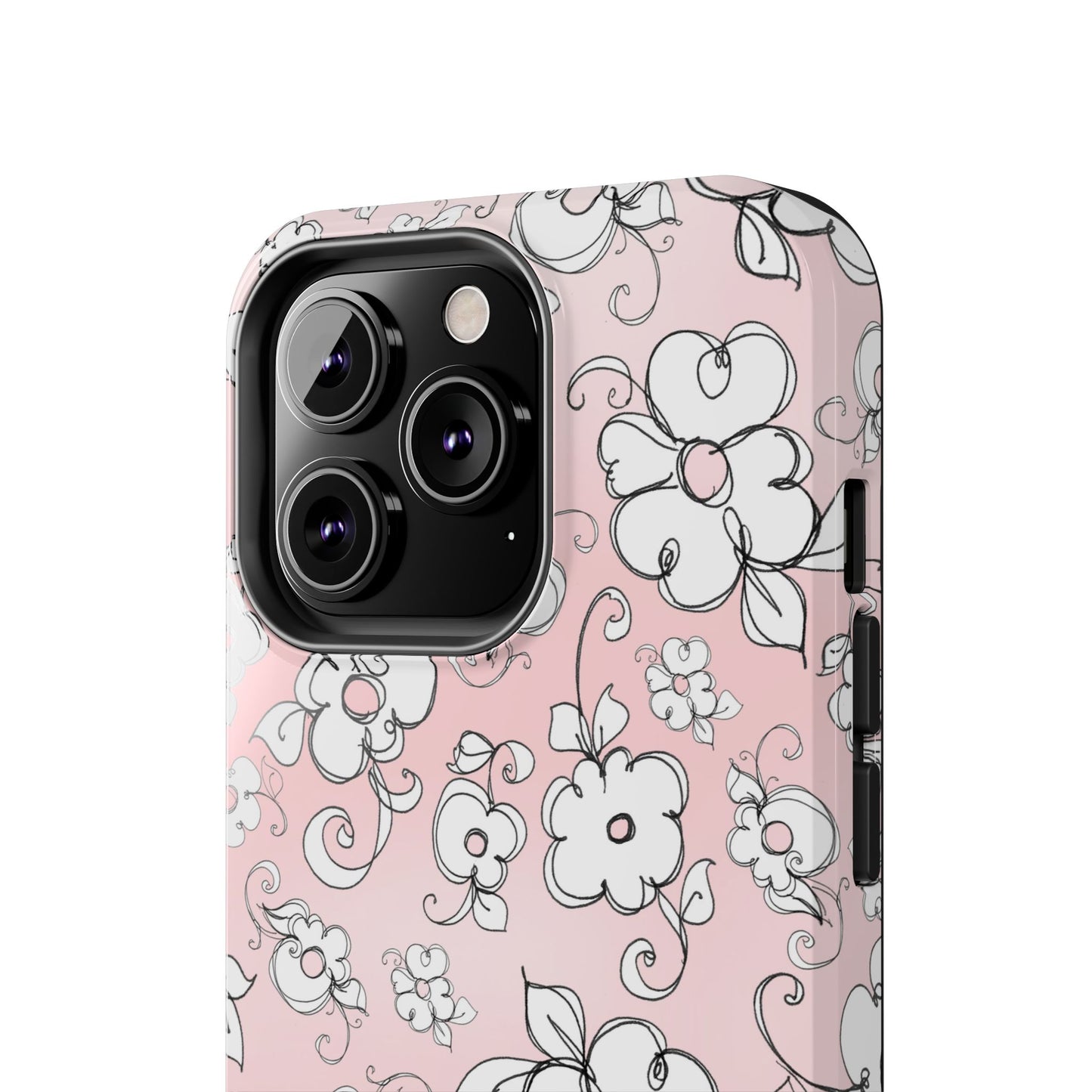 Lady Flowers Pink Sky Phone Case