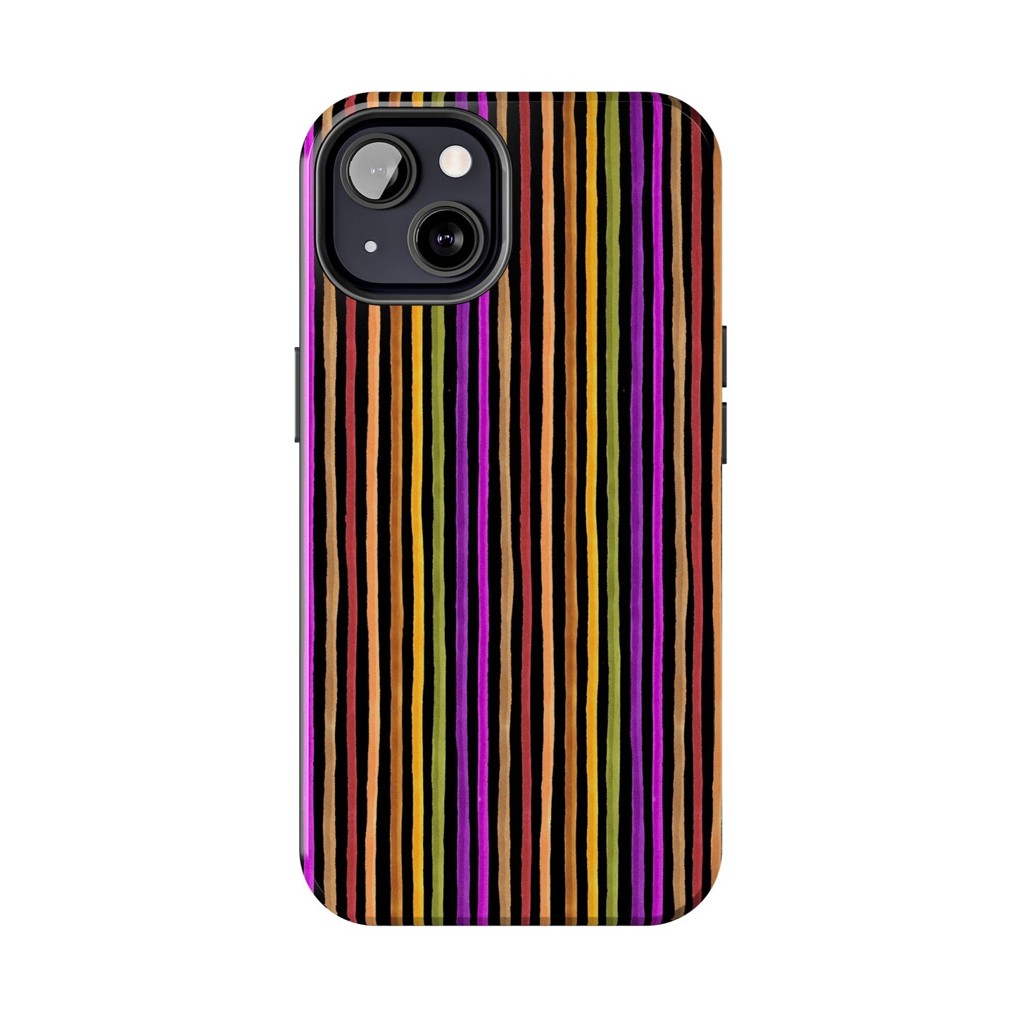 Spice Stripe Black Phone Case