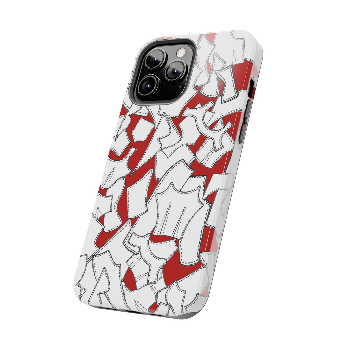 Pattern Pieces Red Phone Case