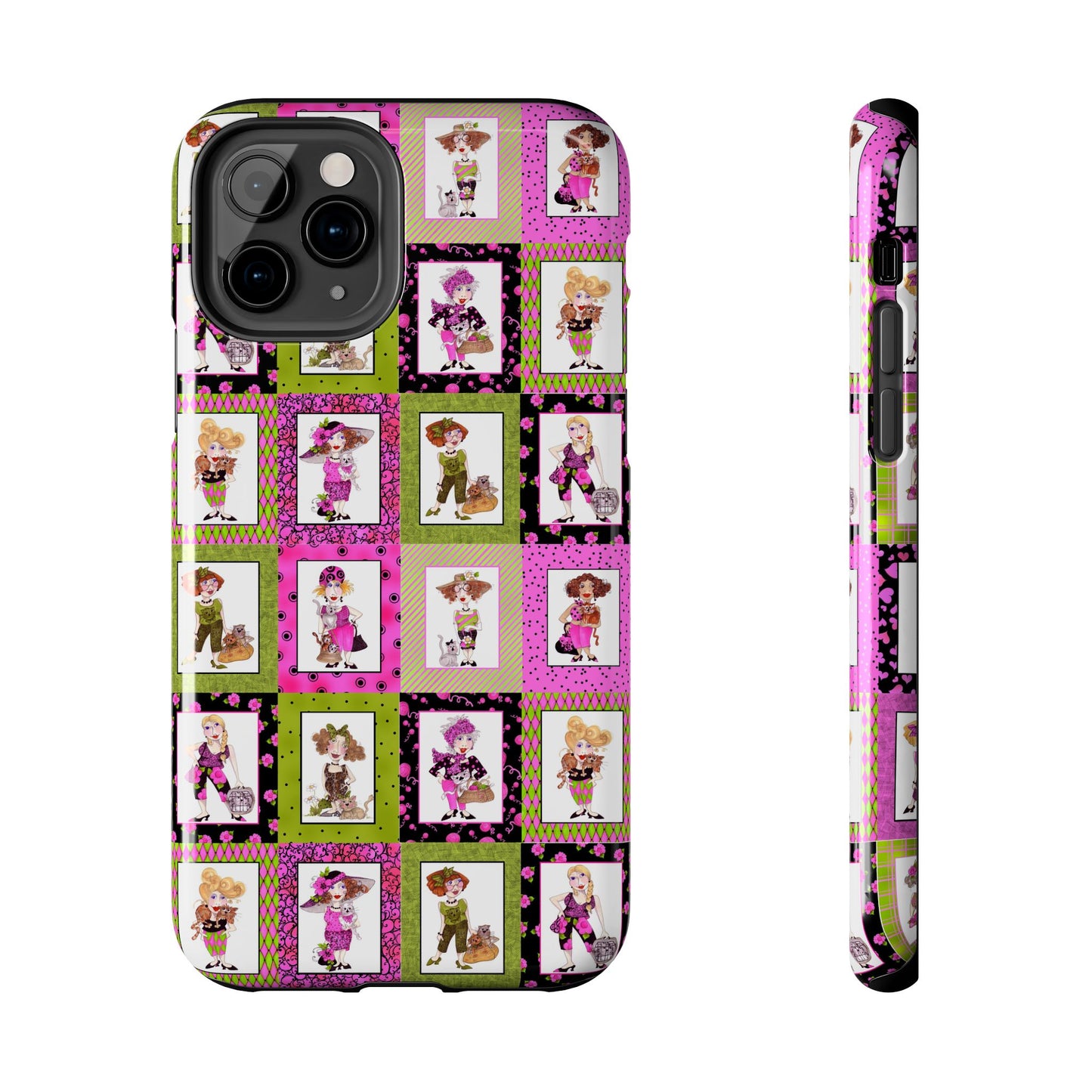 Cat Ladies Cerise Phone Case