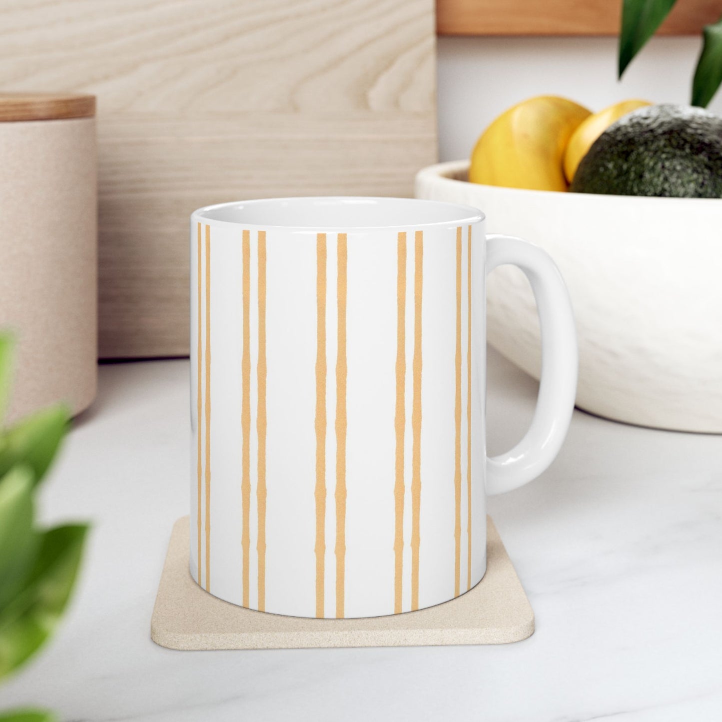 Double Stripe Yellow Cup