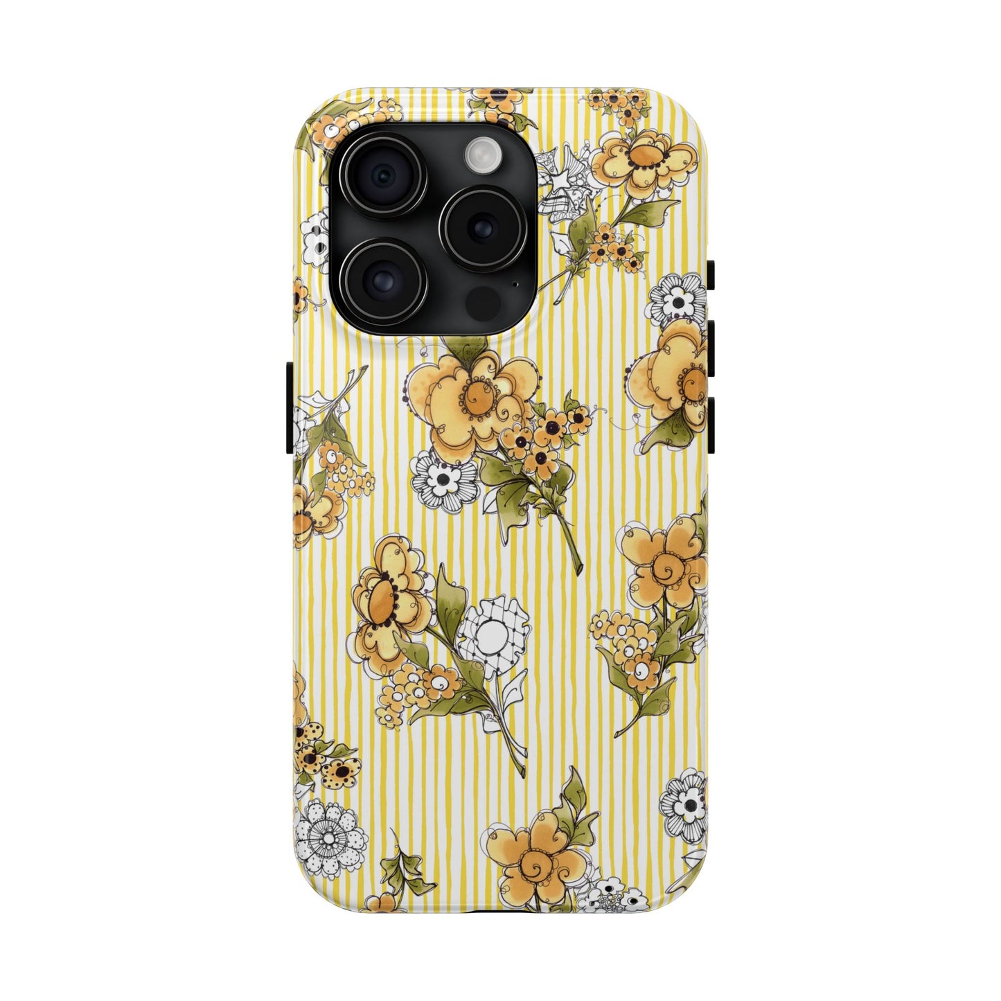 Bee Floral White / Yellow Phone Case