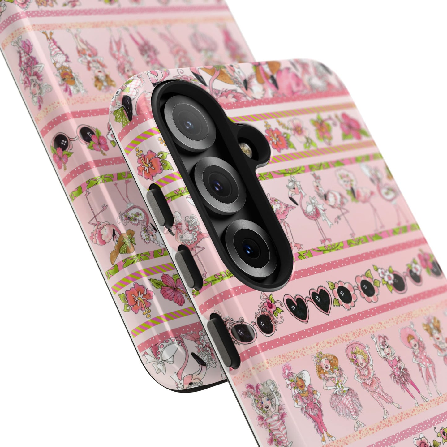 Flam Borders Pink Phone Case