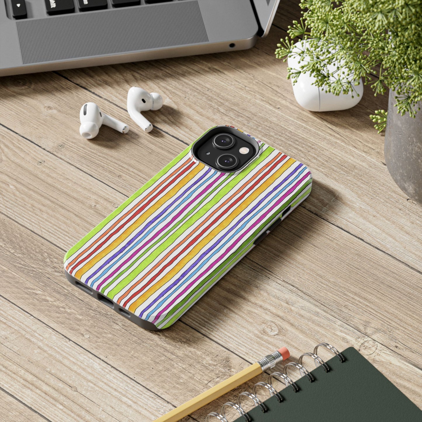 Stripe Fancy White Phone Case