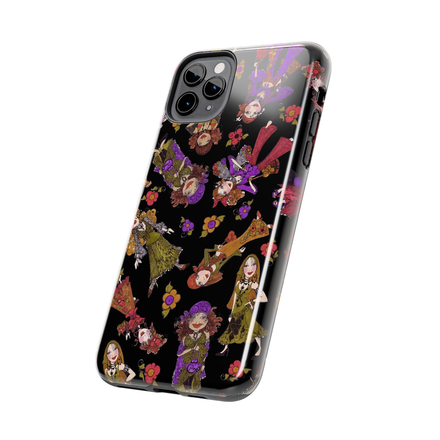 Tossed Gypsies Black Phone Case