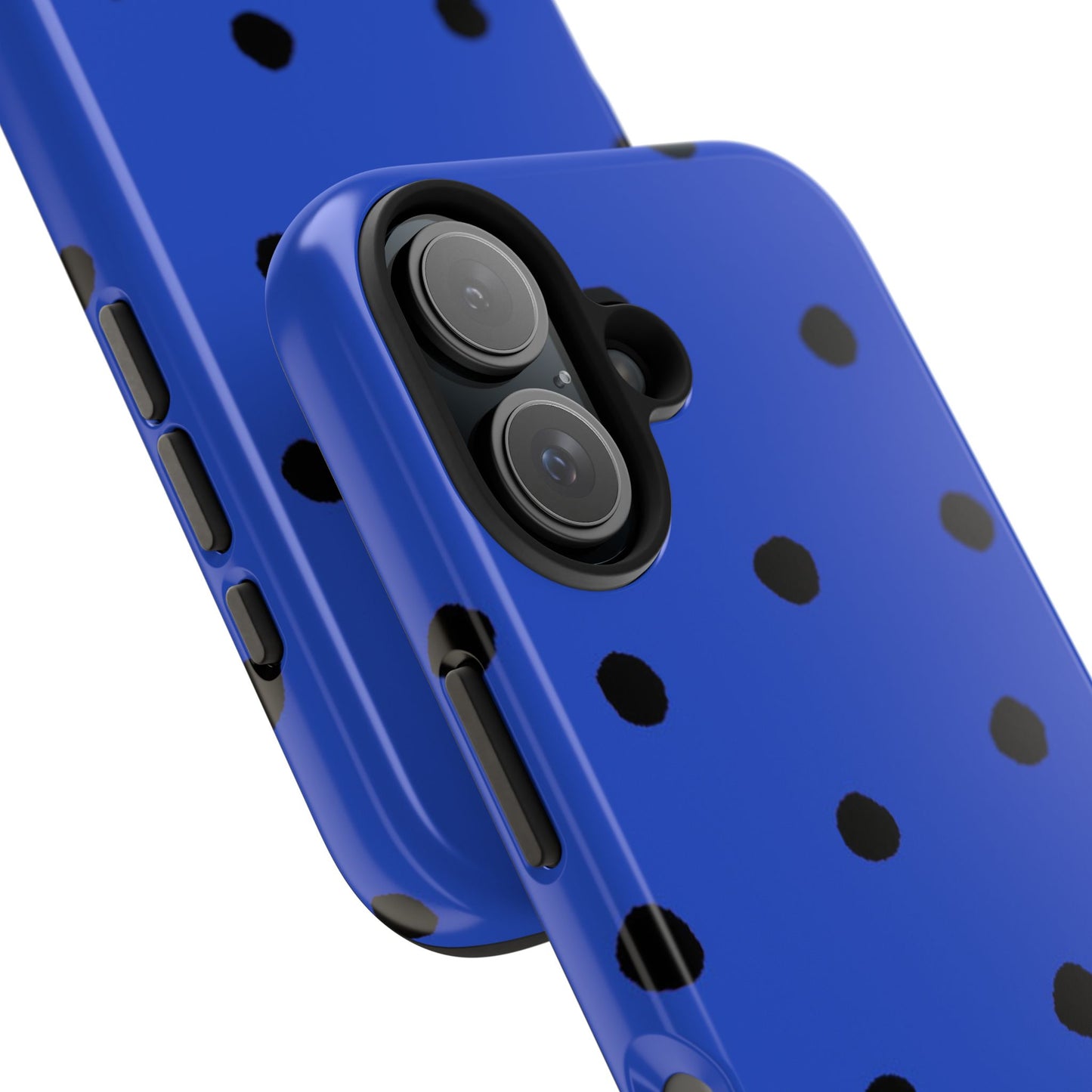 Dinky Dots Blue / Black Phone Case