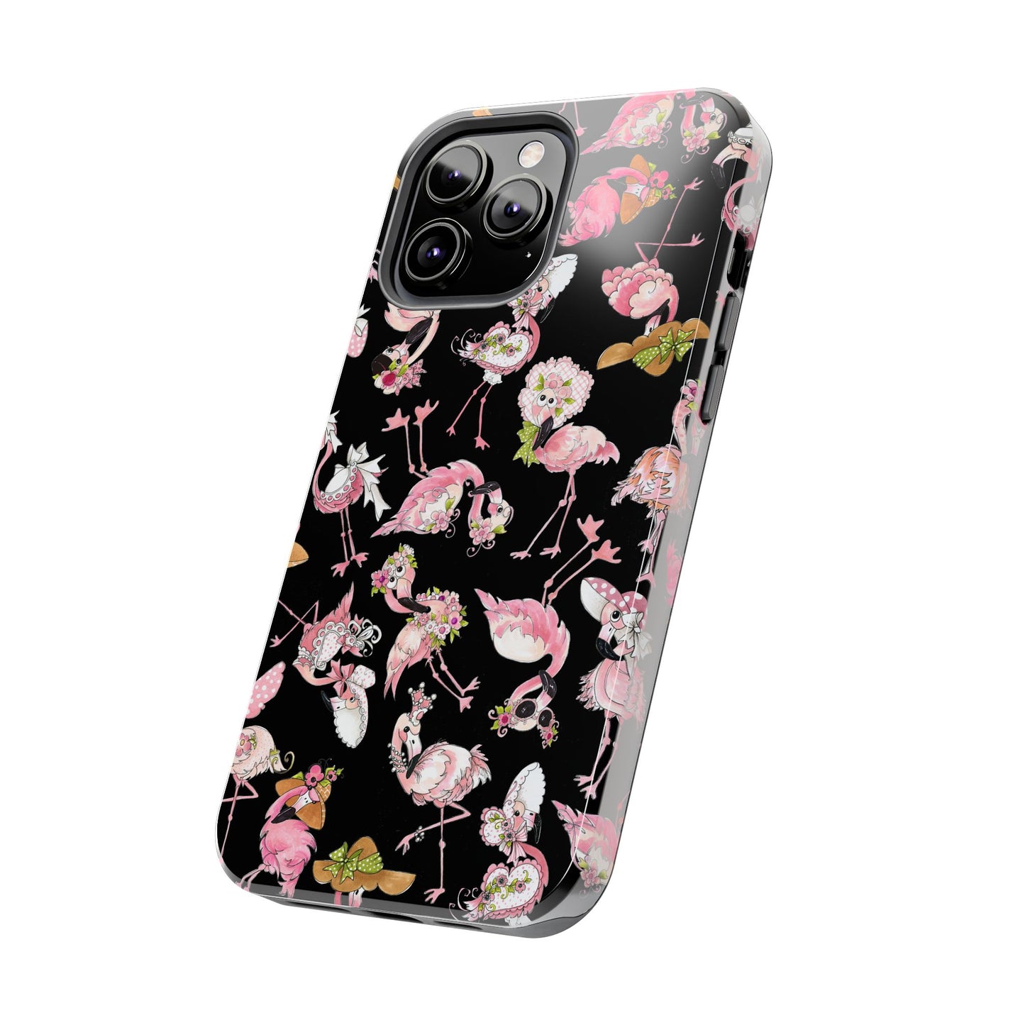 Tossed Flams Black Phone Case