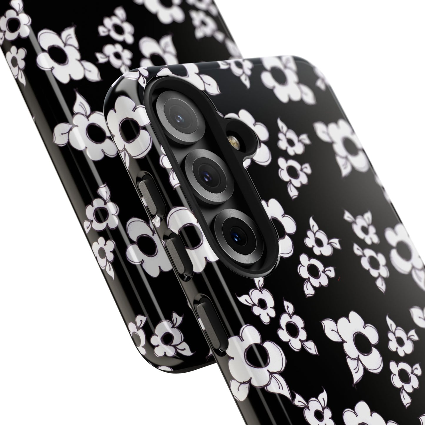Daisy Cluster Black / White Phone Case