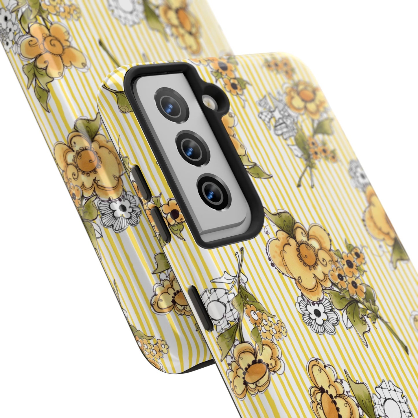 Bee Floral White / Yellow Phone Case
