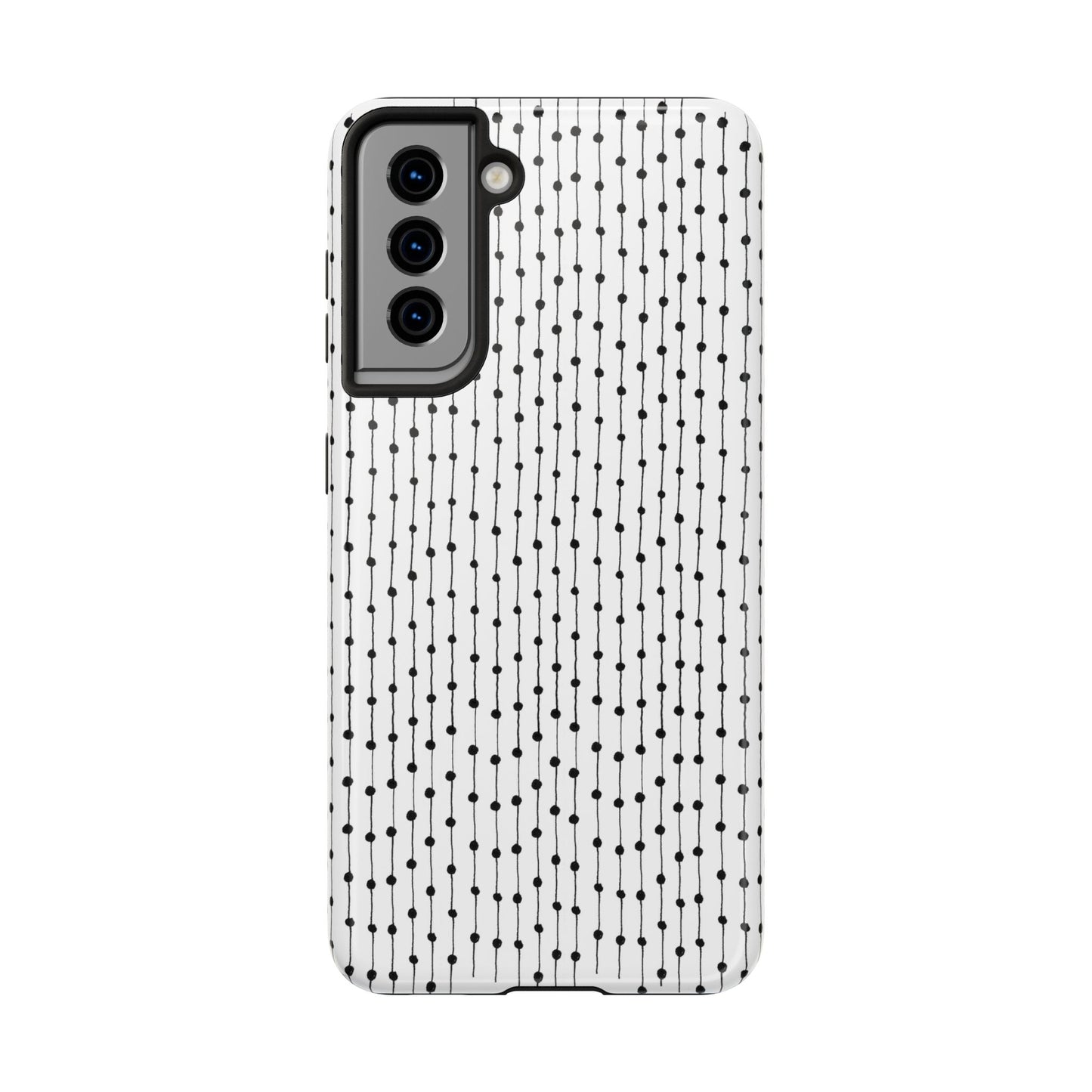Pin Stripe White / Black Phone Case