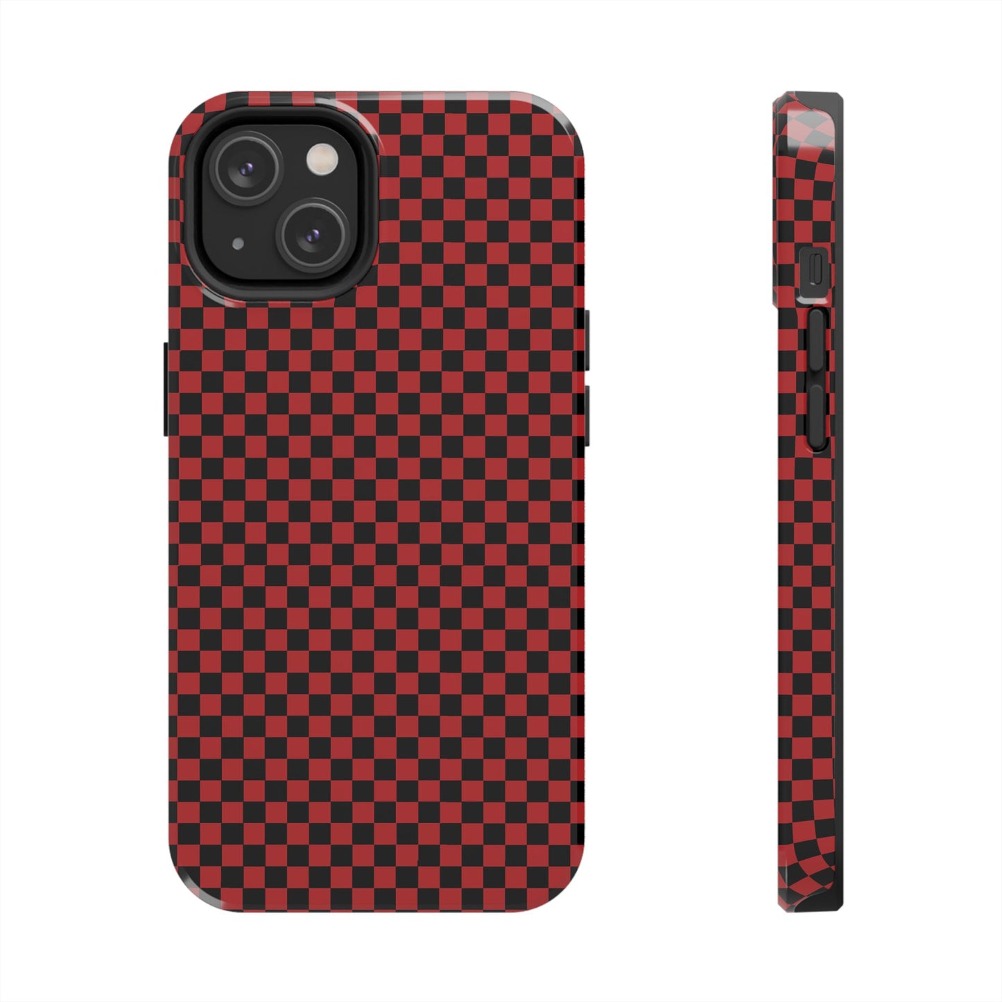 Checkerboard Red / Black Phone Case
