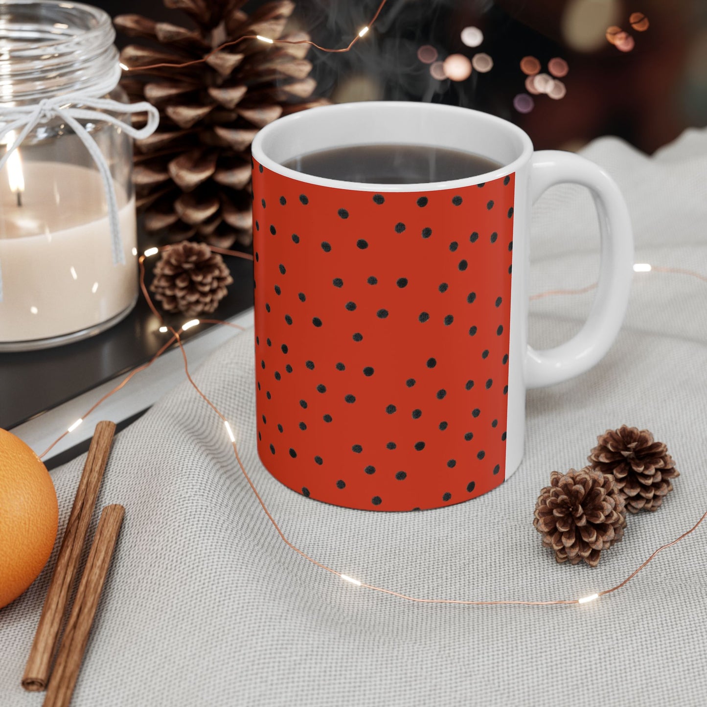 Dinky Dots Red / Black Cup