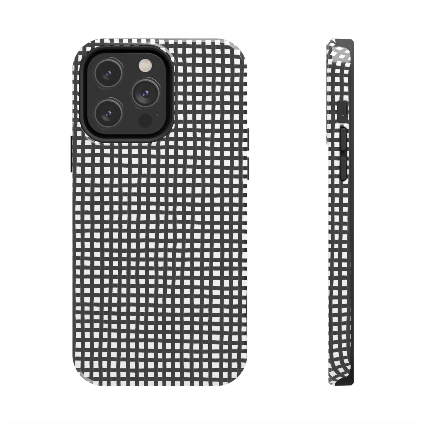 Chipper Check Black / White Phone Case
