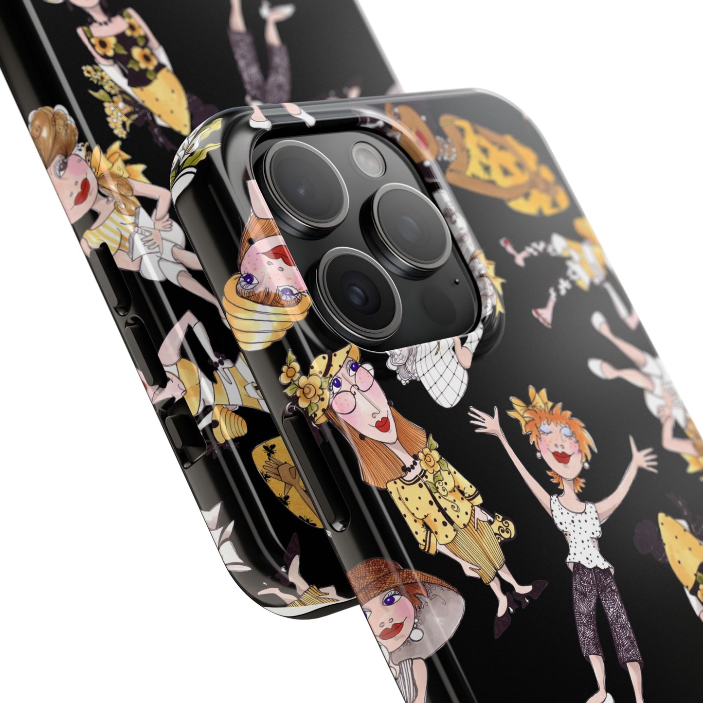 Bee Tossed Black Phone Case