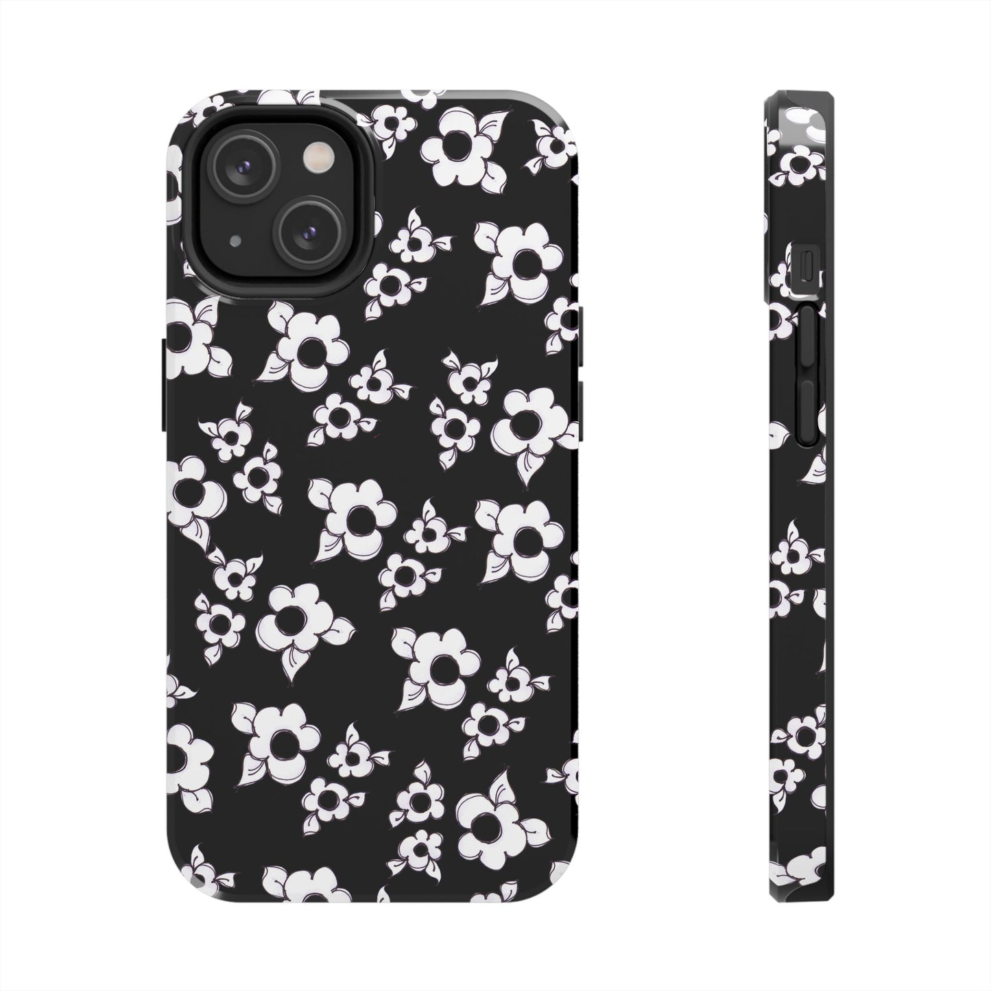 Daisy Cluster Black / White Phone Case