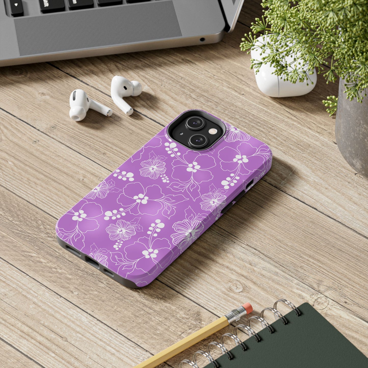 Lacey Hibiscus Orchid Phone Case