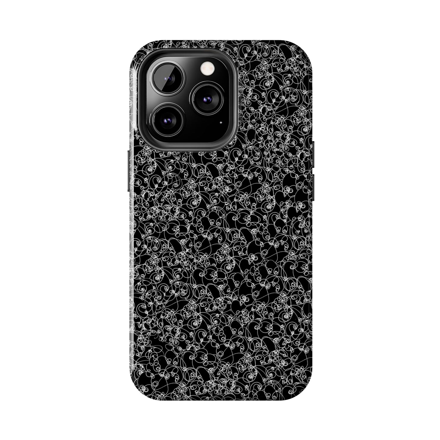 Scribble Black / White Phone Case