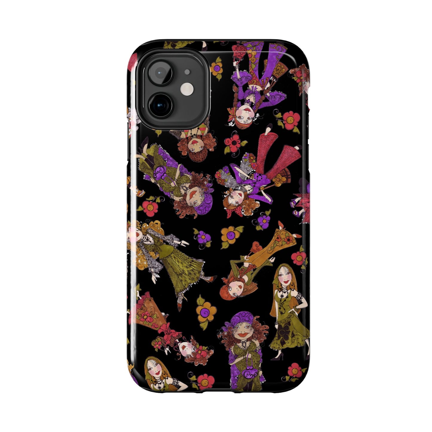 Tossed Gypsies Black Phone Case