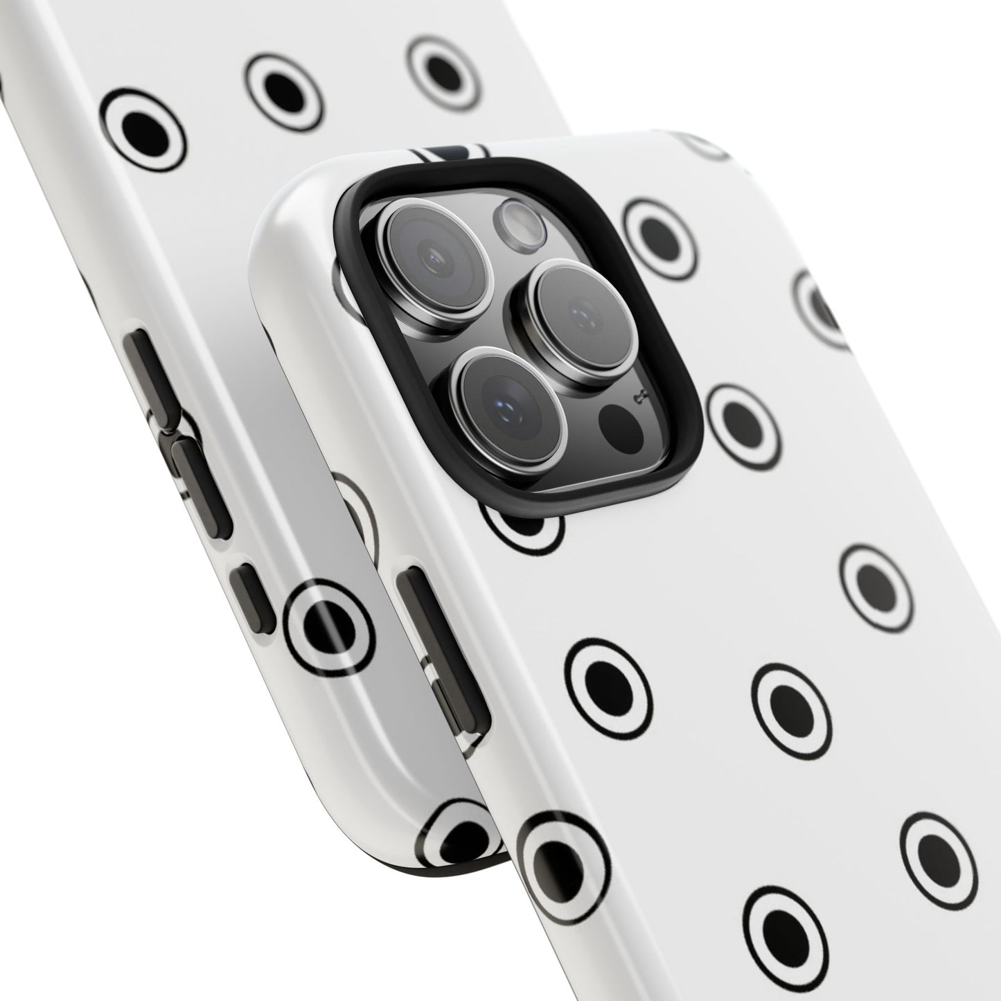 CD Dots White / Black Phone Case