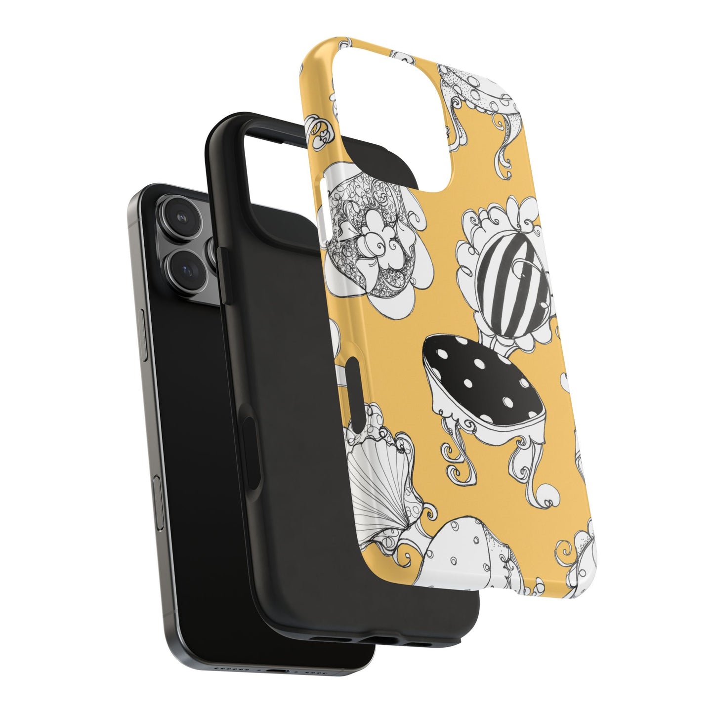 Bistro Chairs Yellow Phone Case