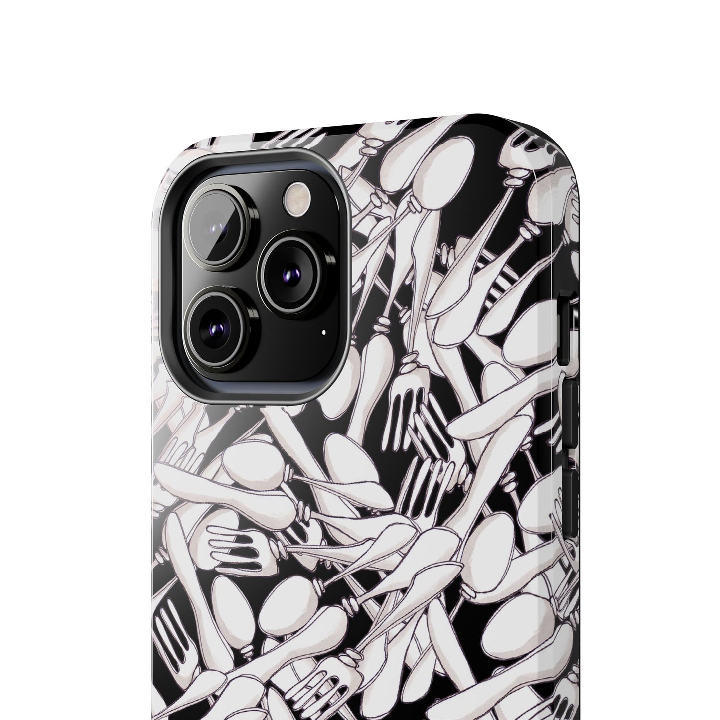Silverware Wars Black Phone Case