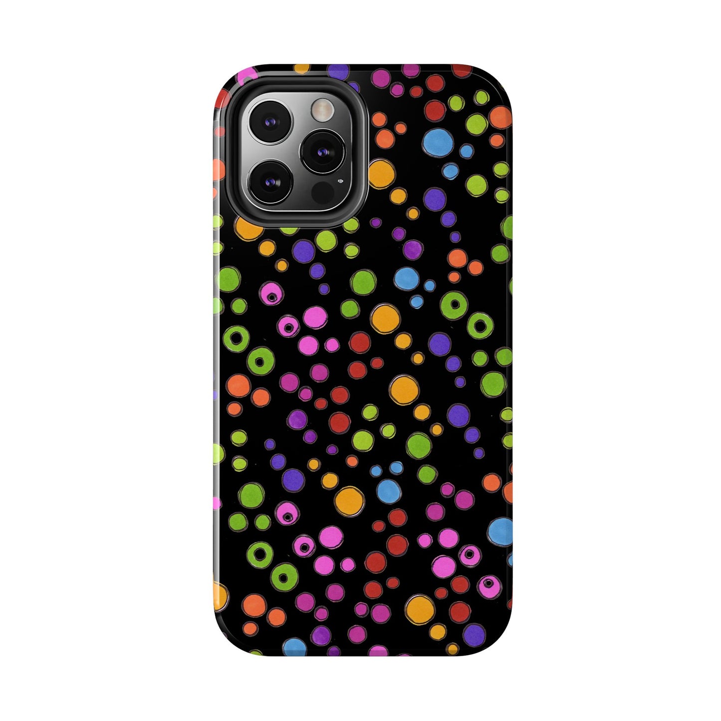 Dog Dots Black / Multi Phone Case