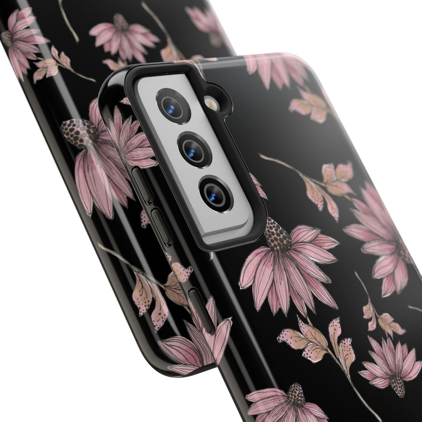 Wild Cone Flowers Black Phone Case