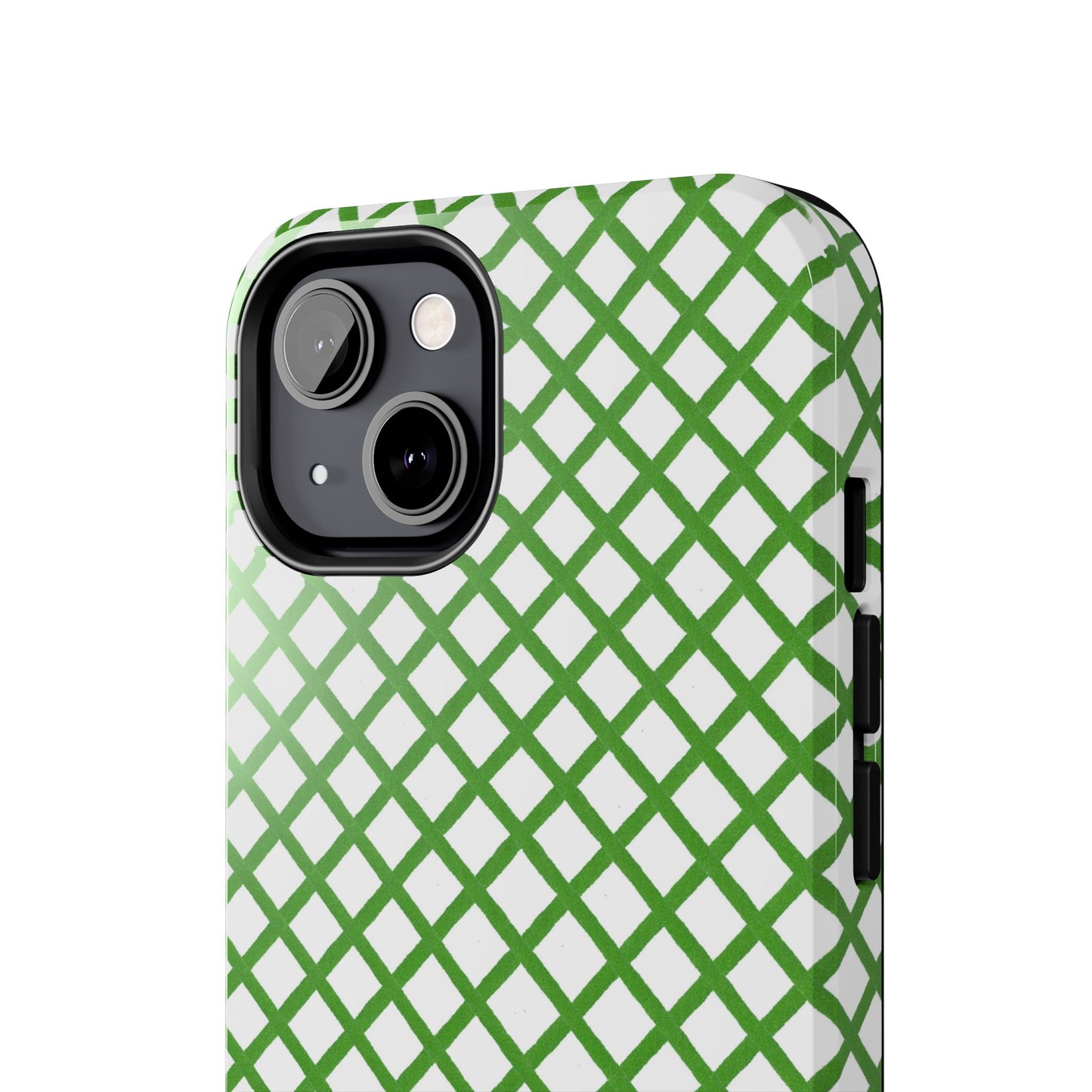 Trellis White / Green Phone Case