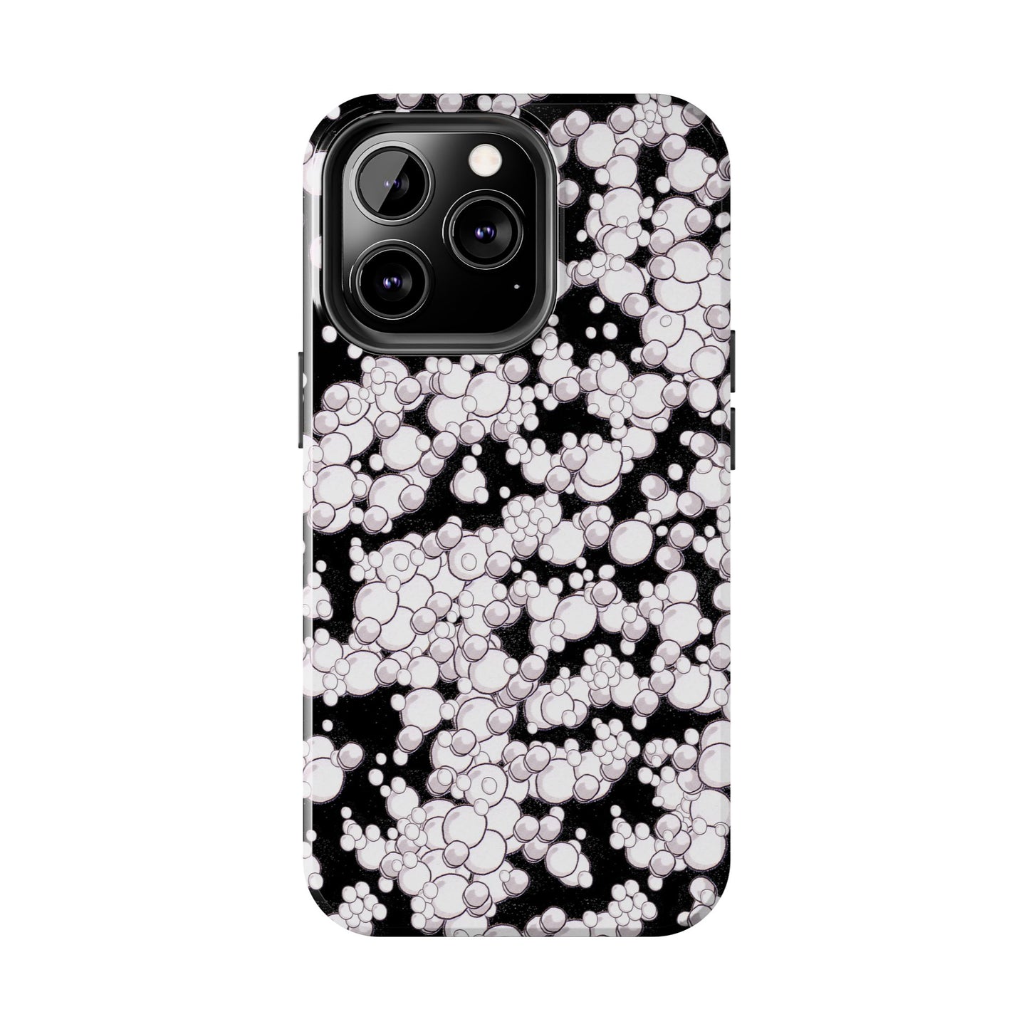 Bubble Dots Black Phone Case