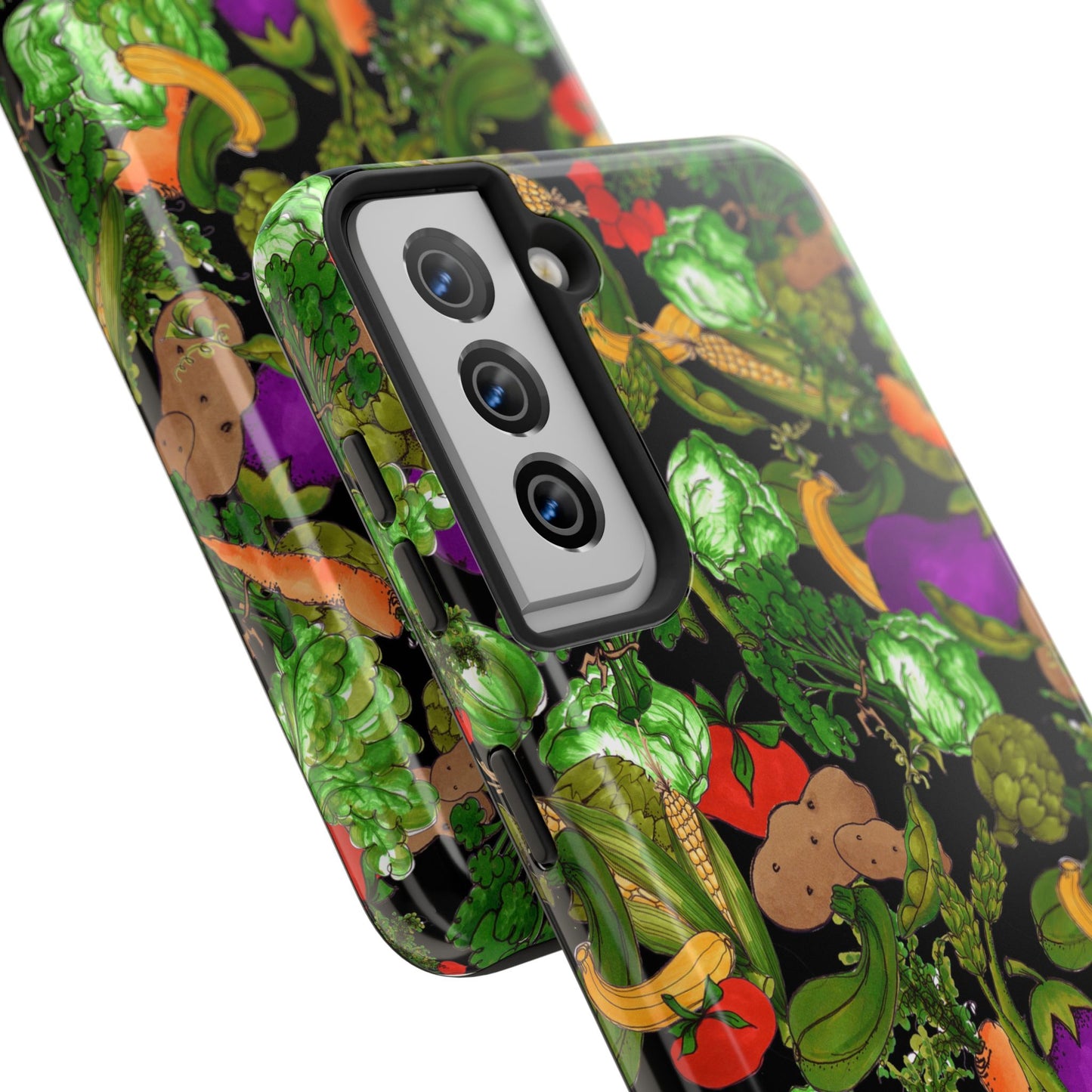 Veggie Jungle Black Phone Case