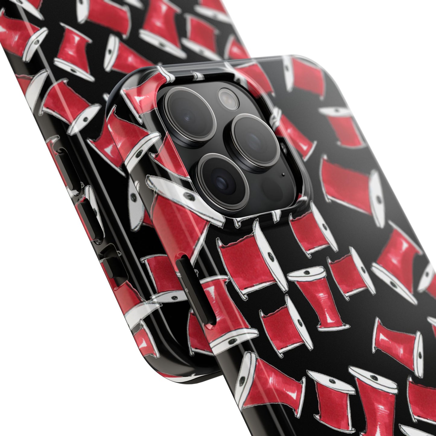 Red Thread Black Phone Case