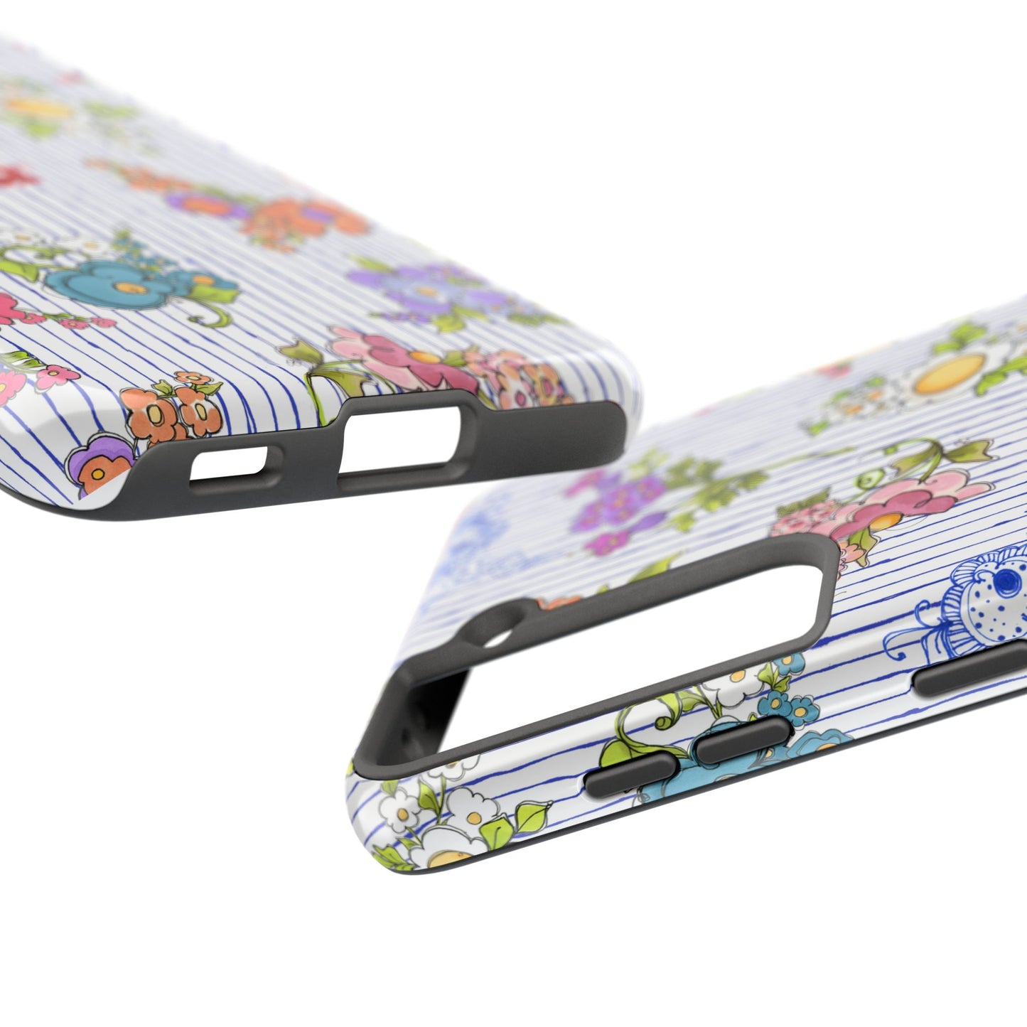 Mixed Bouquets Blue / White Phone Case