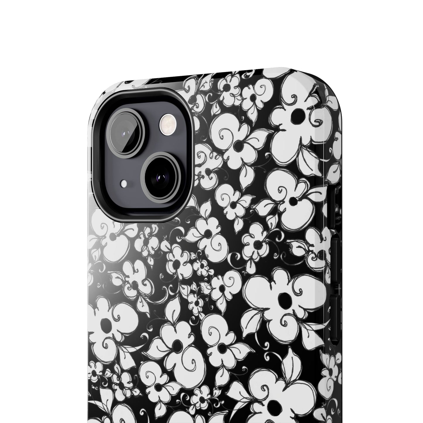 Dog Daisies Black Phone Case