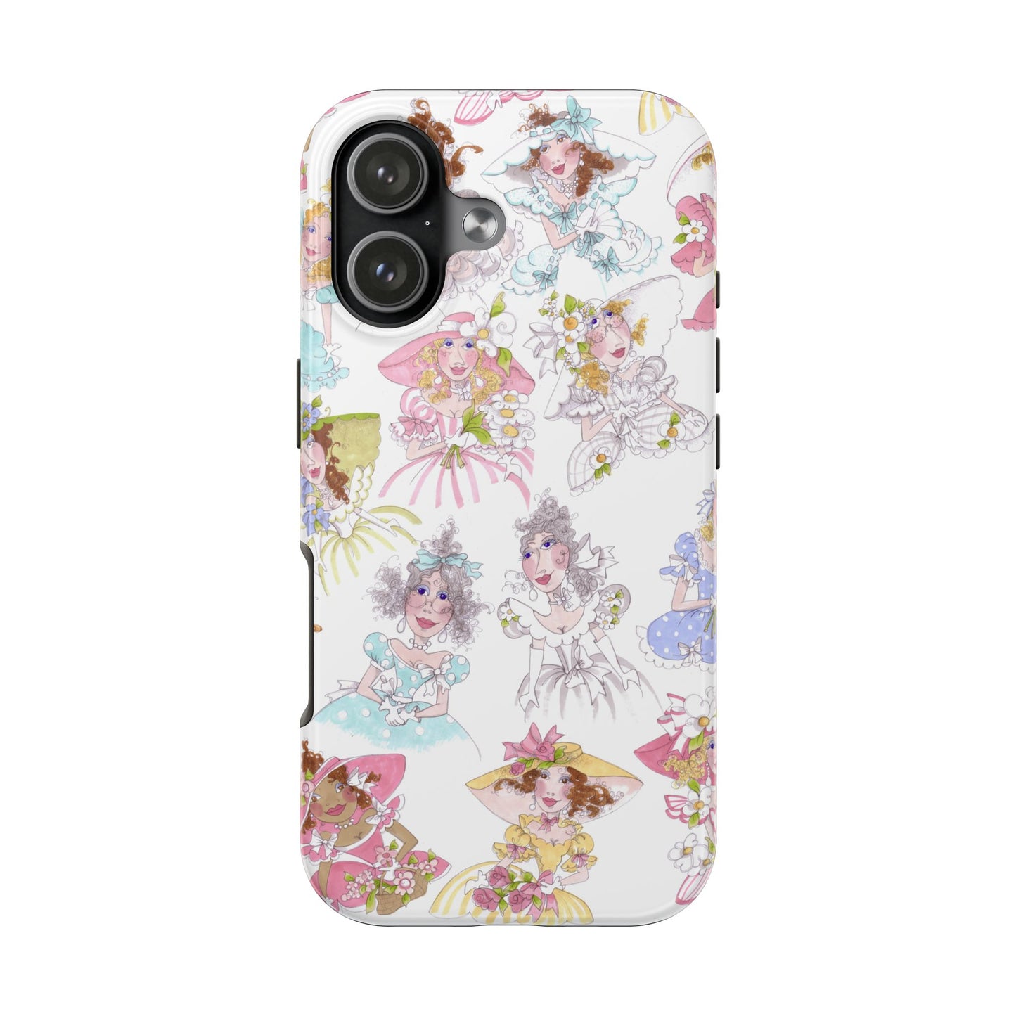 Tossed Belles White Phone Case