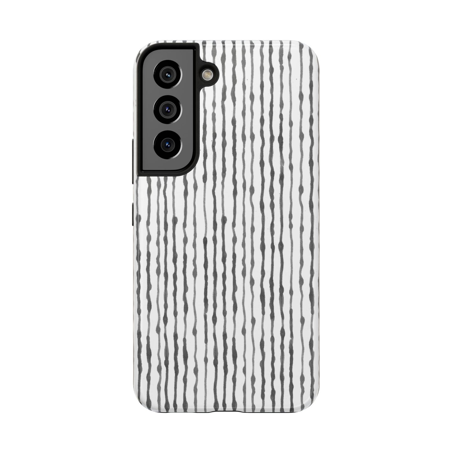 Faux Seersucker White / Charcoal Phone Case